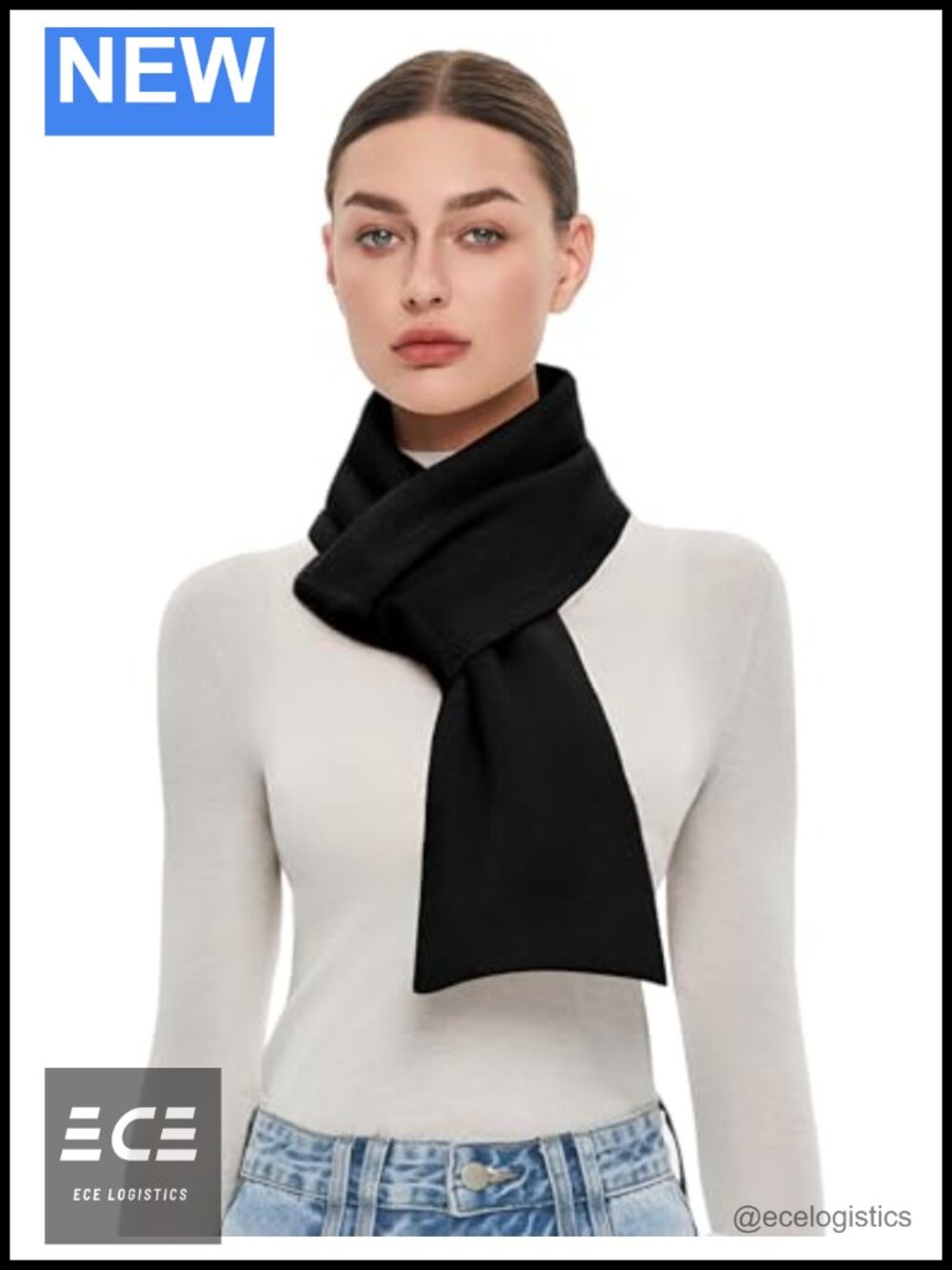 100% Wool Chunky Pull Through Scarf Warm Winter Gift Box